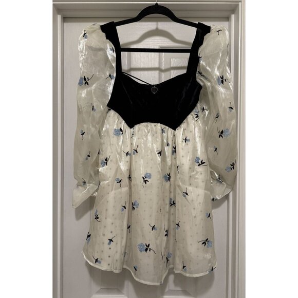 NEW For Love & Lemons Marcella Girlhood White Coquette Lolita Dress Size XS - Picture 3 of 13